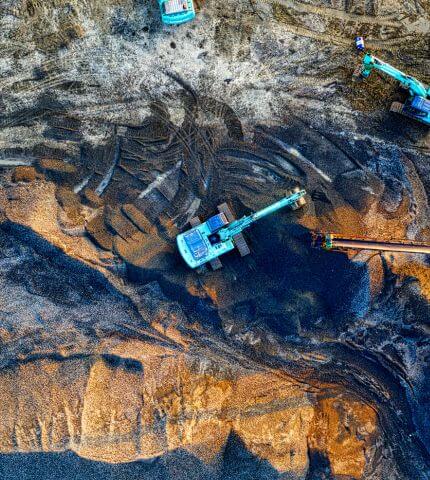 Expanded clay used in geotechnical engineering