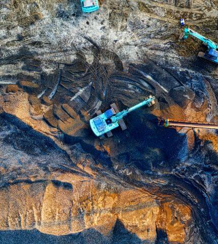 Expanded clay used in geotechnical engineering